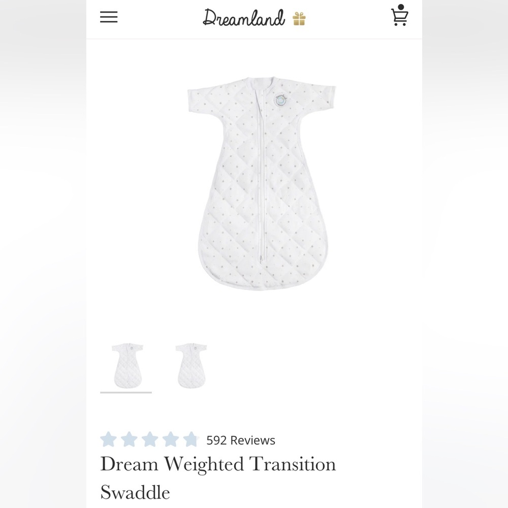 Dreamland Baby Co Transition
 Sleep Sack Size 3-6 months
